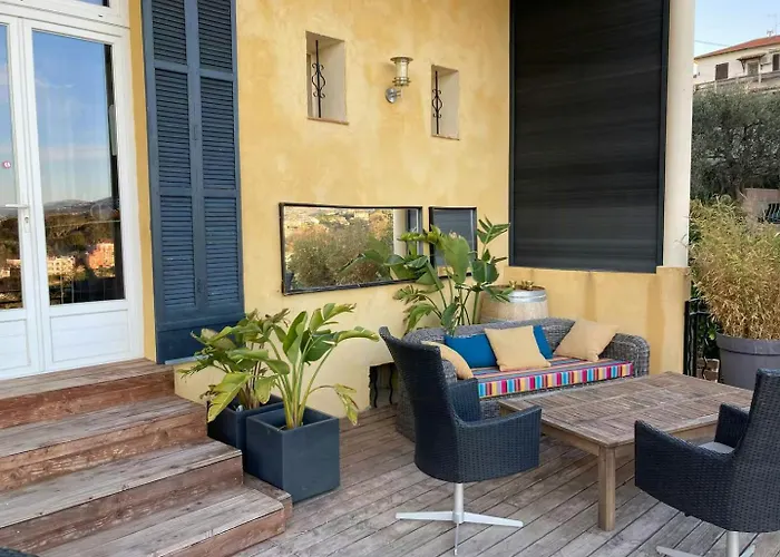 Duplex In With Private Pool In Hills * Ницца